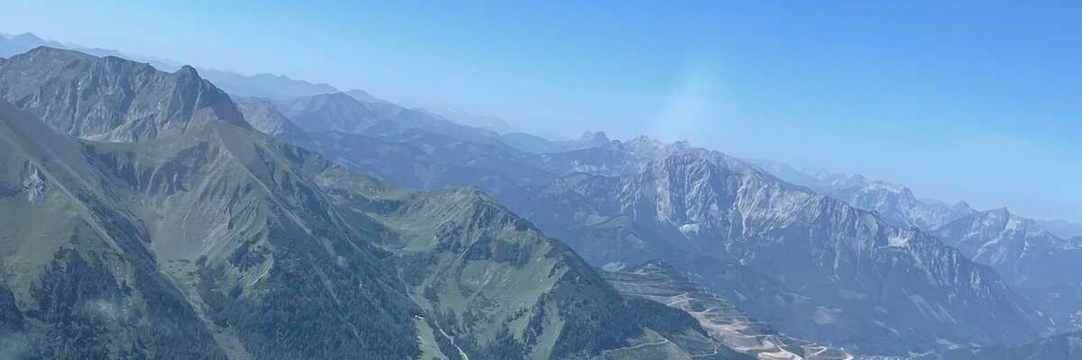 Flugwegposition um 11:10:43: Aufgenommen in der Nähe von Gemeinde Vordernberg, 8794, Österreich in 2023 Meter